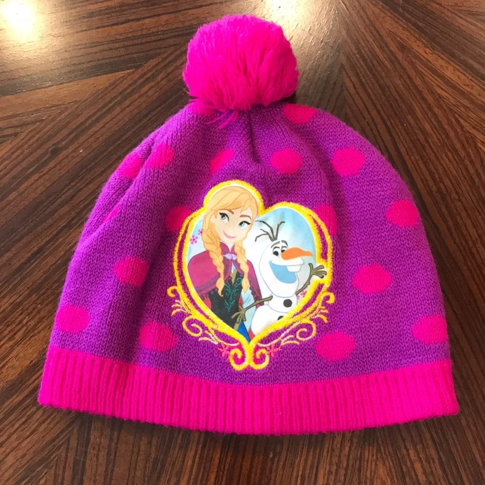 Disney Frozen Anna & Olaf Pom Pom Beanie